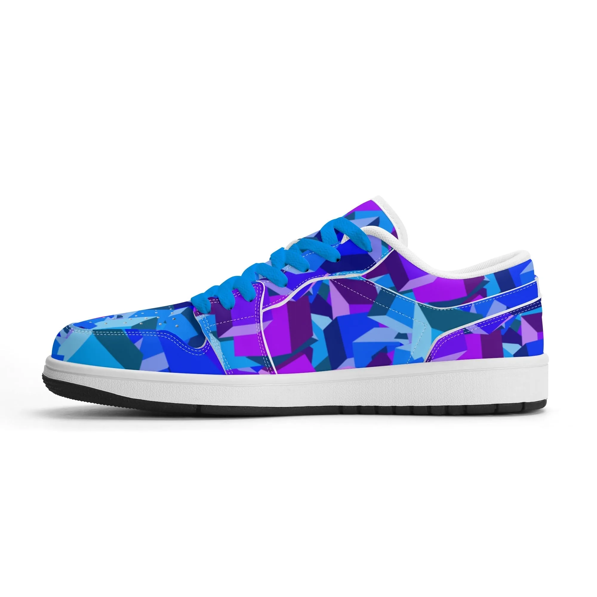 Purple Cube Low Top Leder Sneaker für Herren