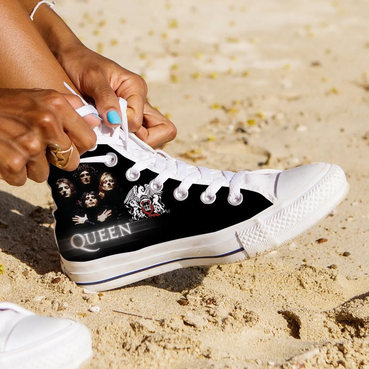 queen band new ladies high top sneakers