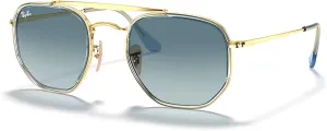 Ray-Ban The Marshal II RB3648M Hexagonal Sunglasses for Men for Women   BUNDLE With Designer iWear Complimentary Eyewear Kit