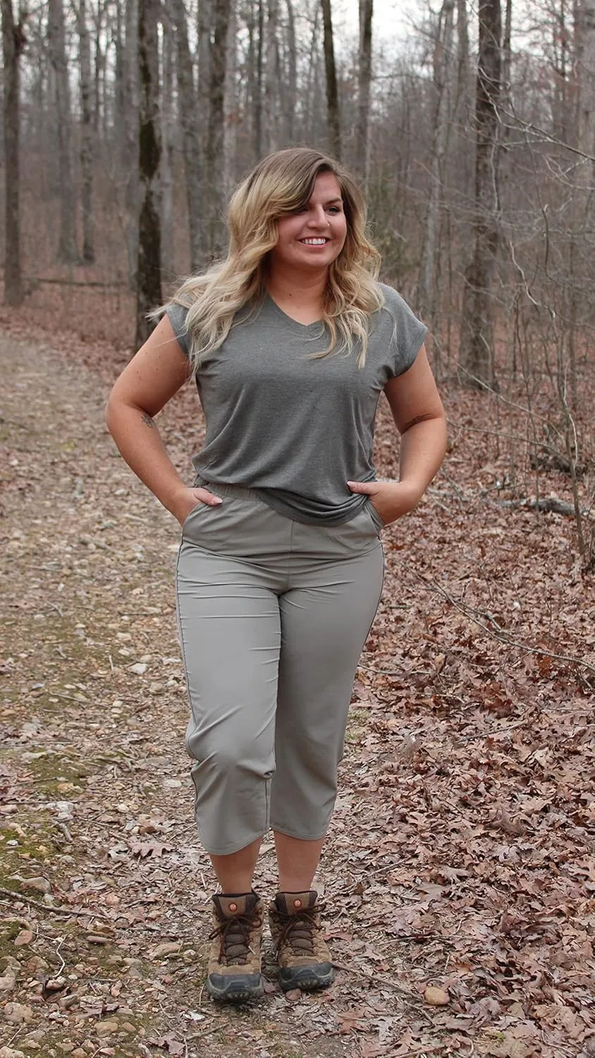 RBX Active Women's Relaxed Fit Lightweight Quick Drying Stretch Woven Pants with Pockets