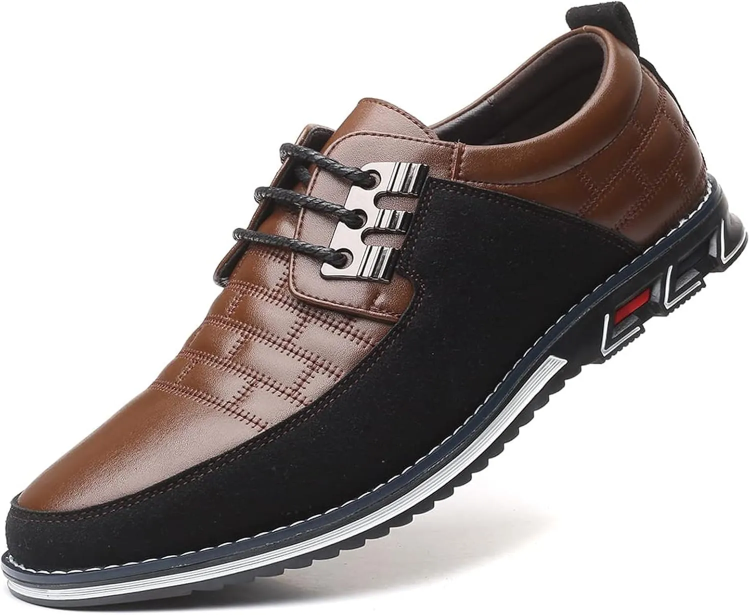 Recyphi Men’s Oxford Derby Orthopedic Leather Shoes Formal Luxury Business Dress Shoes Lace-up Walking Driving Loafers Dress Sneakers