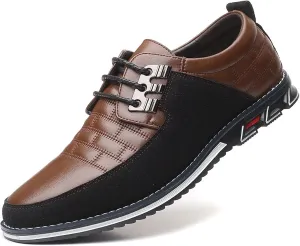 Recyphi Men’s Oxford Derby Orthopedic Leather Shoes Formal Luxury Business Dress Shoes Lace-up Walking Driving Loafers Dress Sneakers