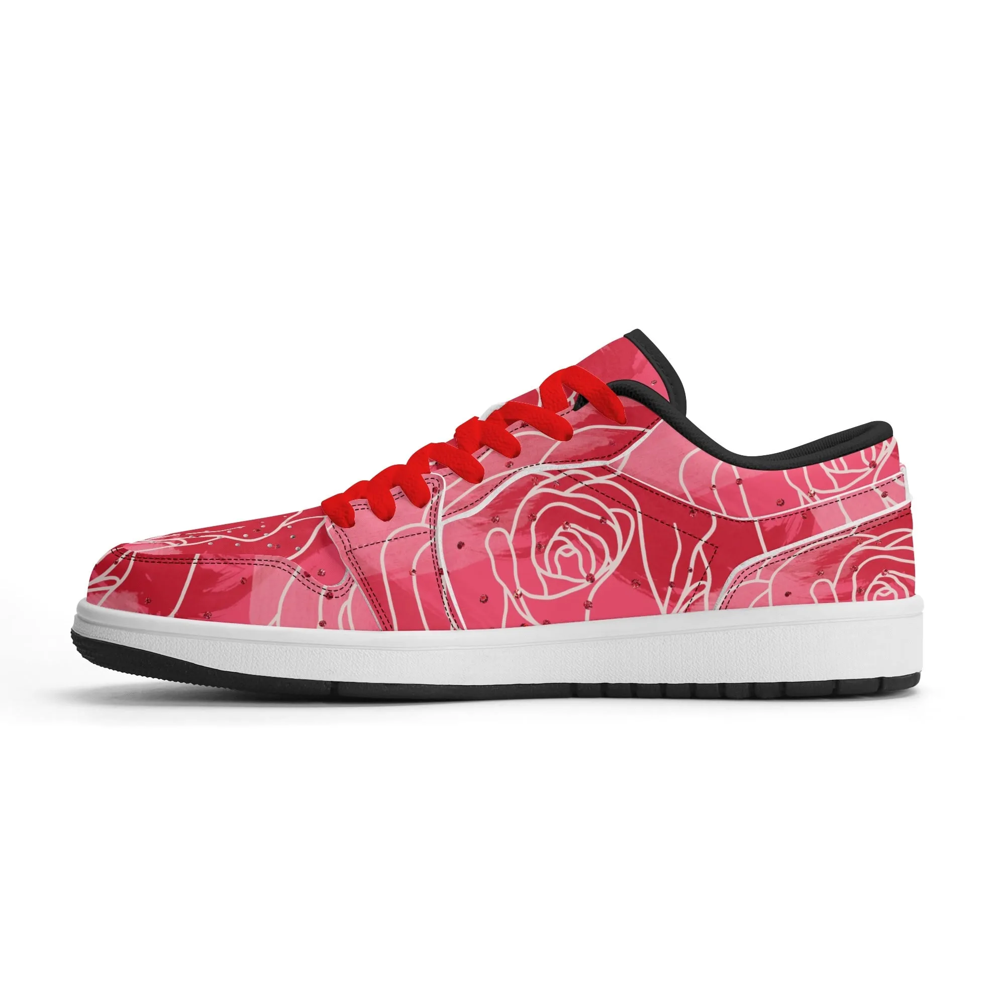 Red Rose Low Top Leder Sneaker für Herren