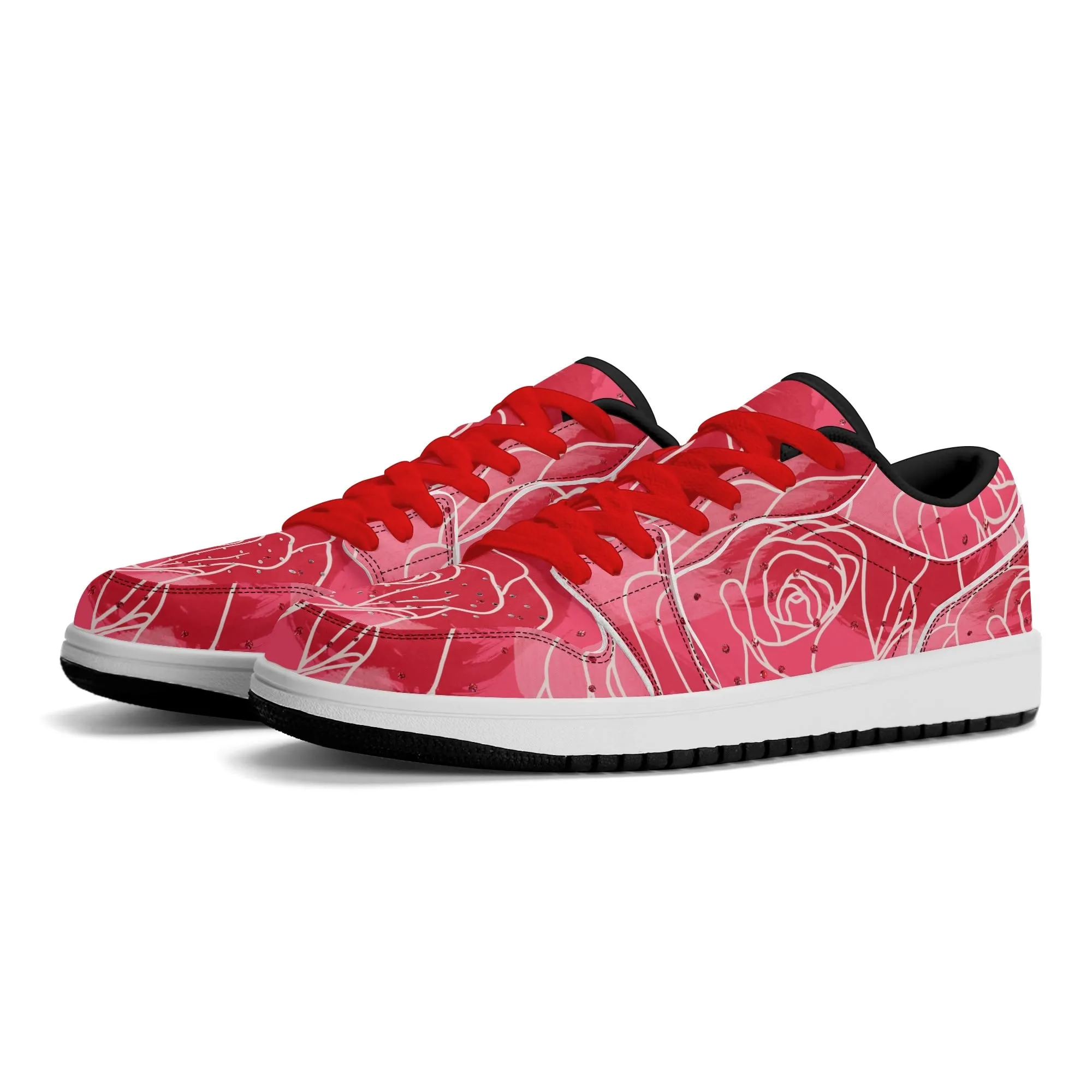Red Rose Low Top Leder Sneaker für Herren