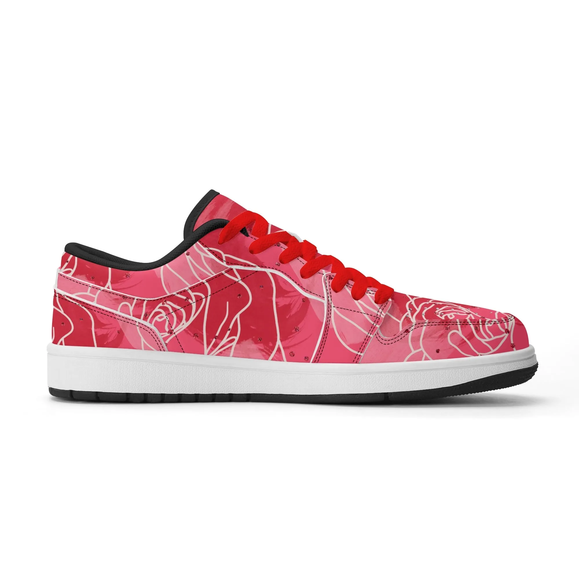 Red Rose Low Top Leder Sneaker für Herren