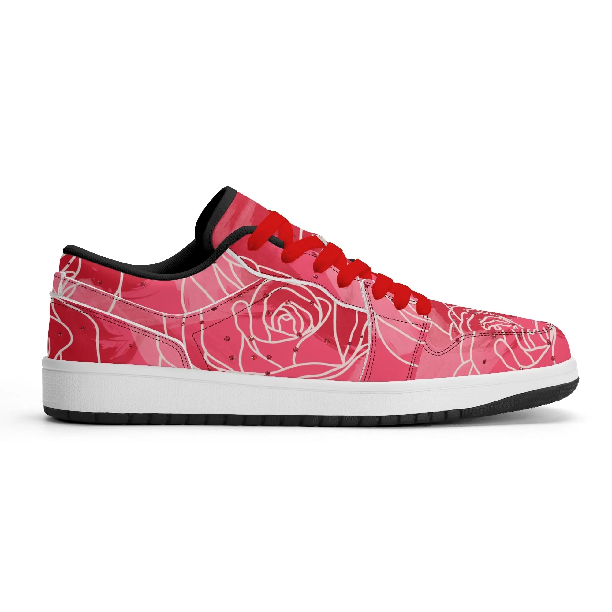 Red Rose Low Top Leder Sneaker für Herren