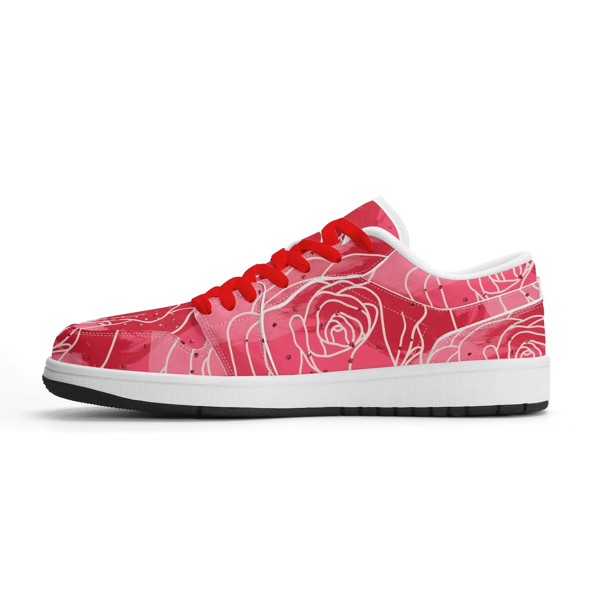 Red Rose Low Top Leder Sneaker für Herren
