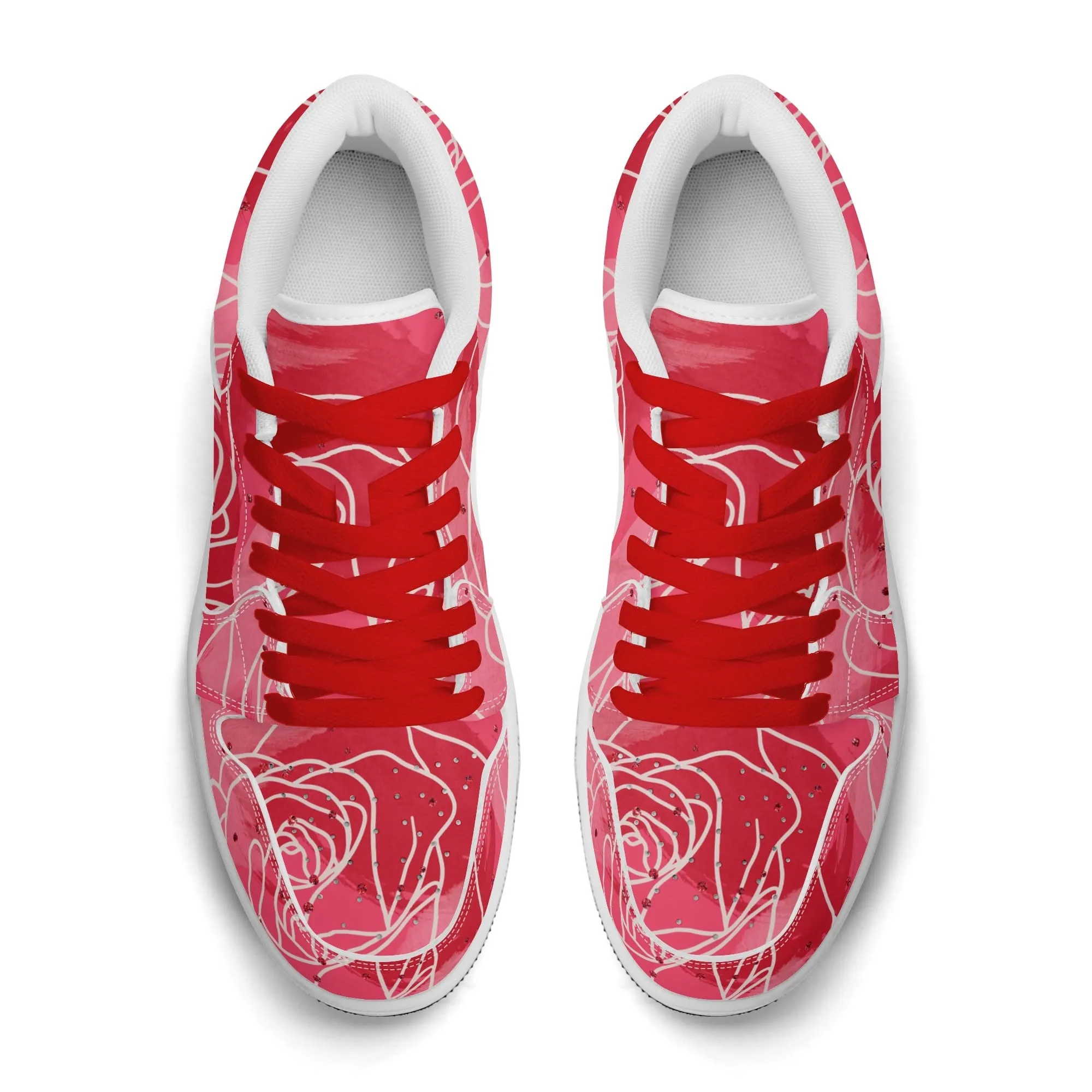 Red Rose Low Top Leder Sneaker für Herren