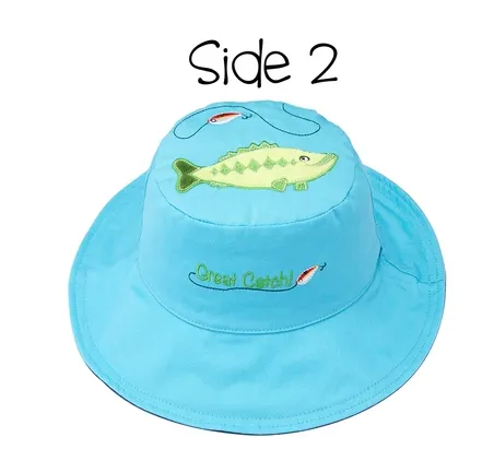 Reversible Kids & Toddler Sun Hat - Tent & Bass