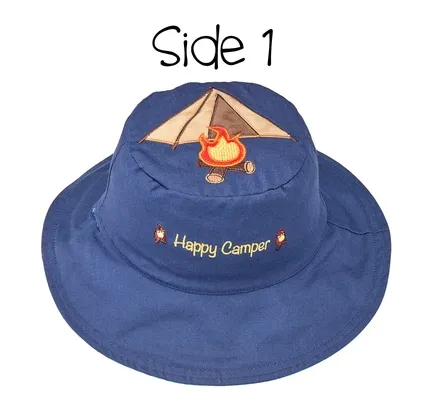 Reversible Kids & Toddler Sun Hat - Tent & Bass