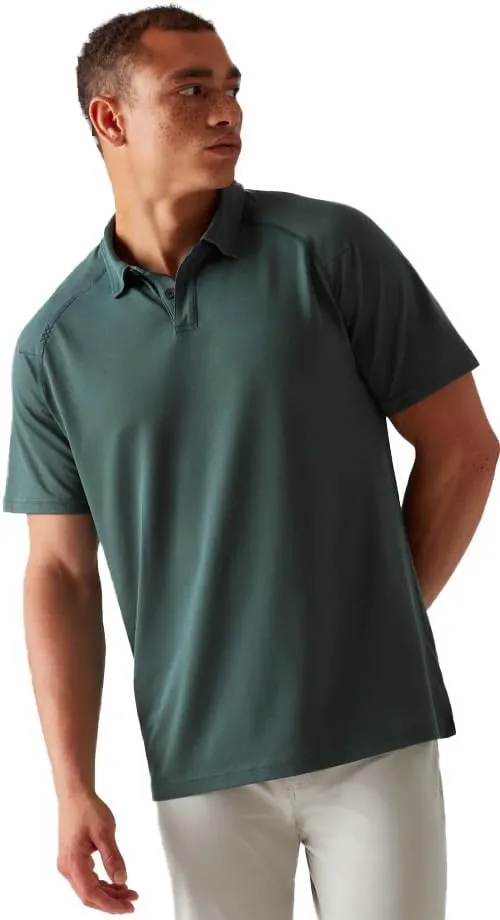 Rhone Delta Pique Mens Polo, Golf Shirts for Men, Anti Odor, Moisture Wicking Lightweight Polo Shirts