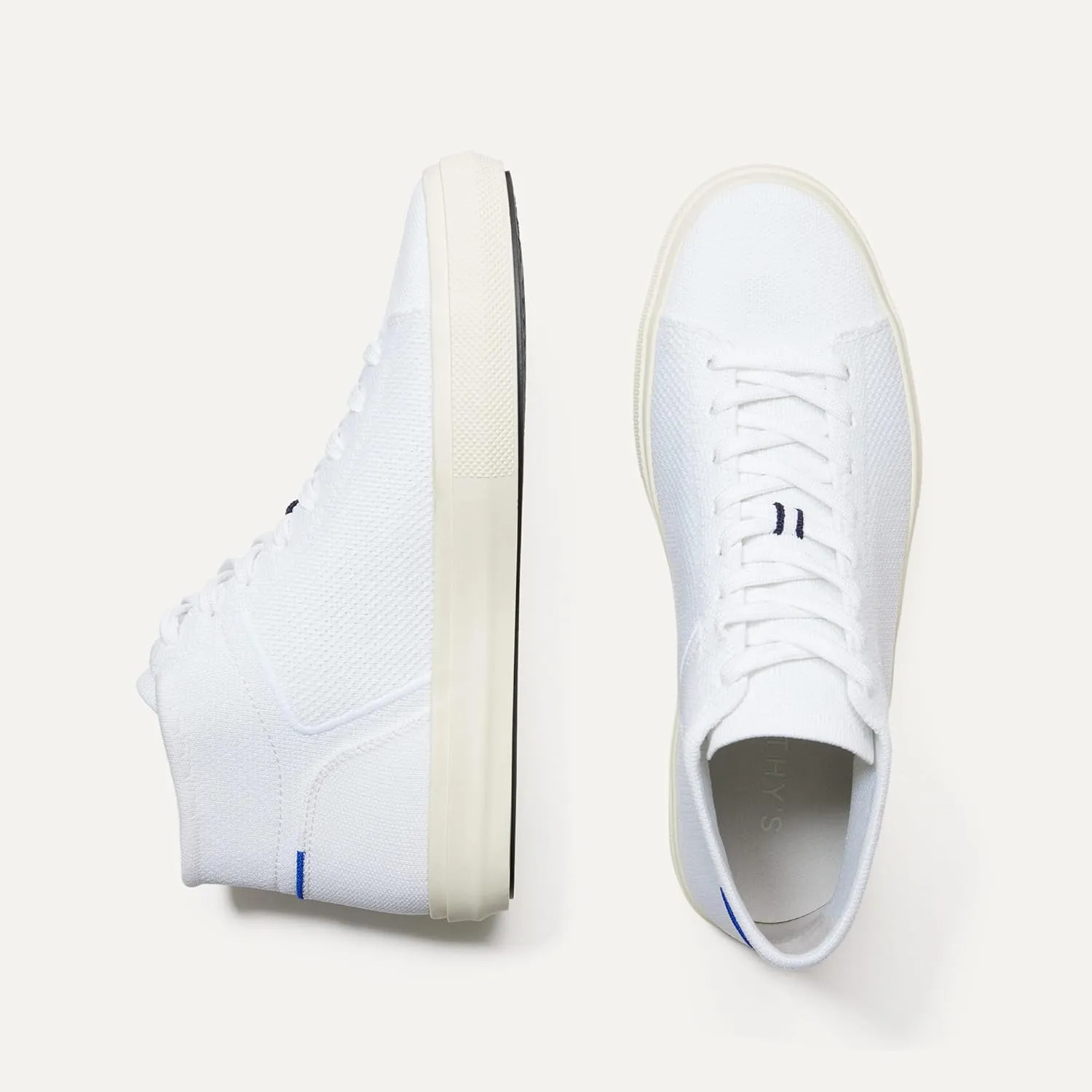 Rothy's The High Top, Men's Lace Up Sneaker for Walking & Casual Comfort, Made from Recycled Plastic Bottles & Machine Washable