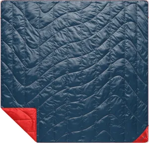 Rumpl Backcountry Puffy Blanket - Packing Comfort Into Uncomfortable Places, 100% Recycled Polyester Insulation, Lightweight, Packable, Water Resistant, 80" x 84", Deepwater