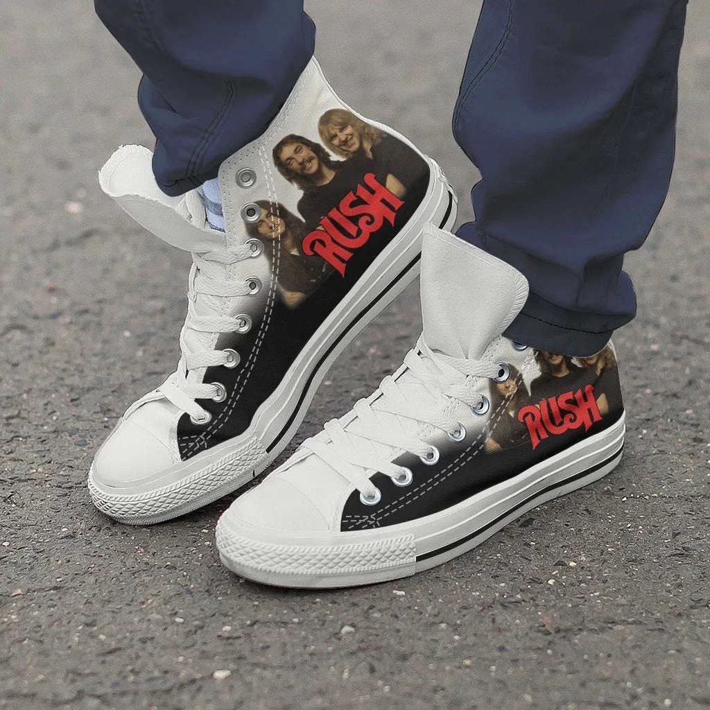 rush band ladies high top sneakers