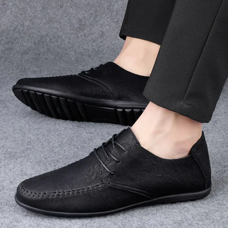 Sapato Masculino de Couro – Estilo Formal, Mocassim Italiano, Respirável.