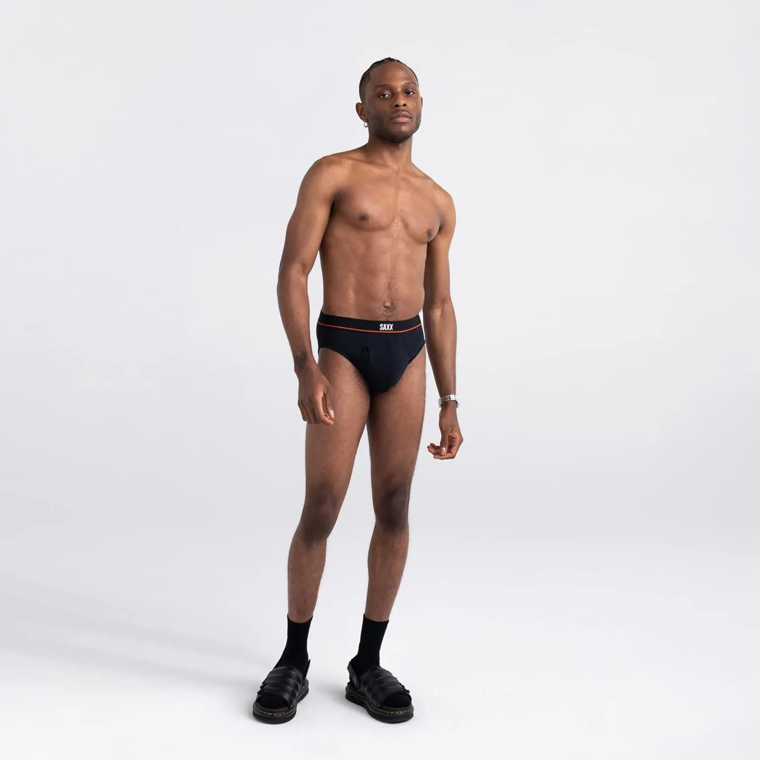 SAXX Underwear Co. Men's Underwear with Pouch Non-Stop Stretch Cotton Brief Fly