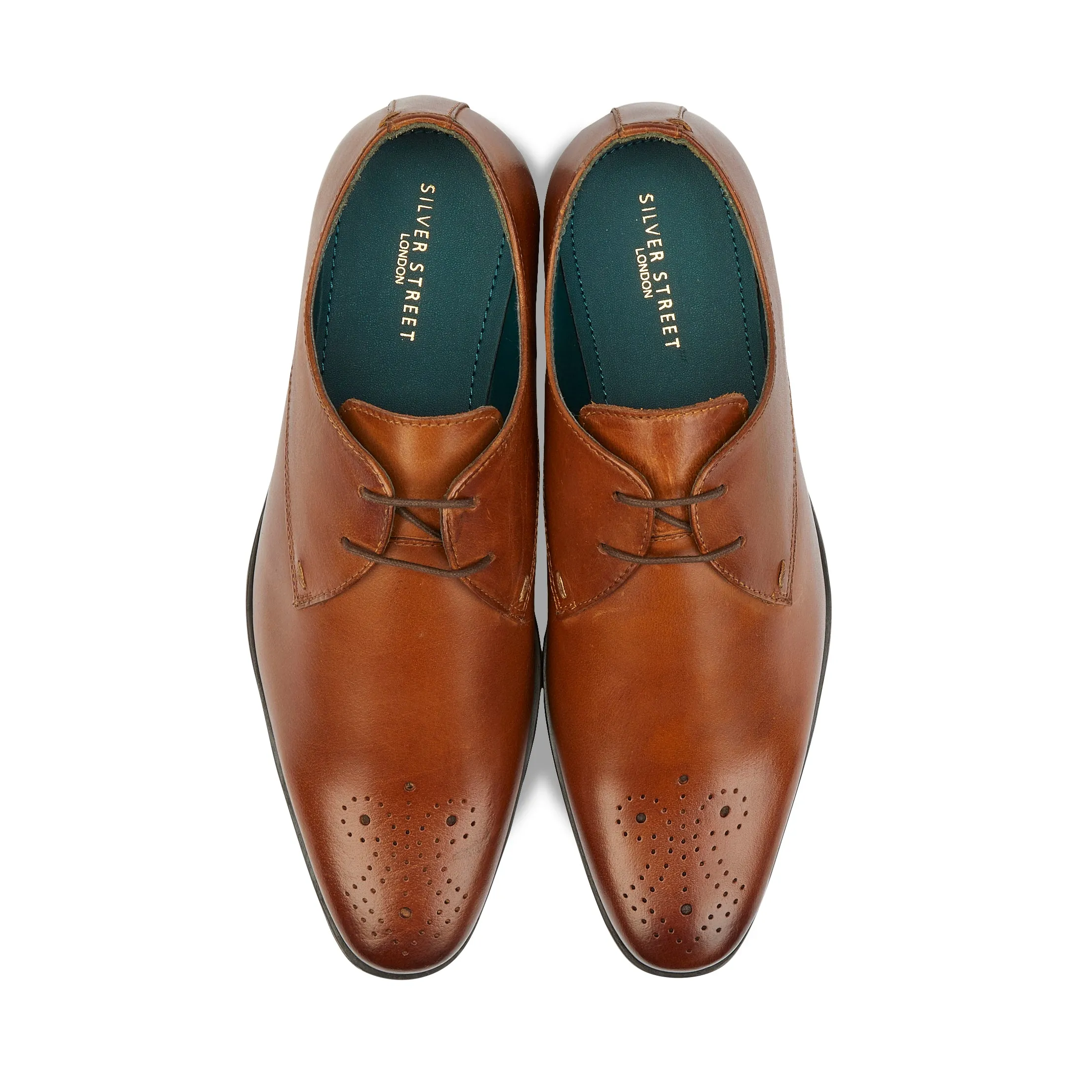 Sherman Leather Derby Shoes - Tan