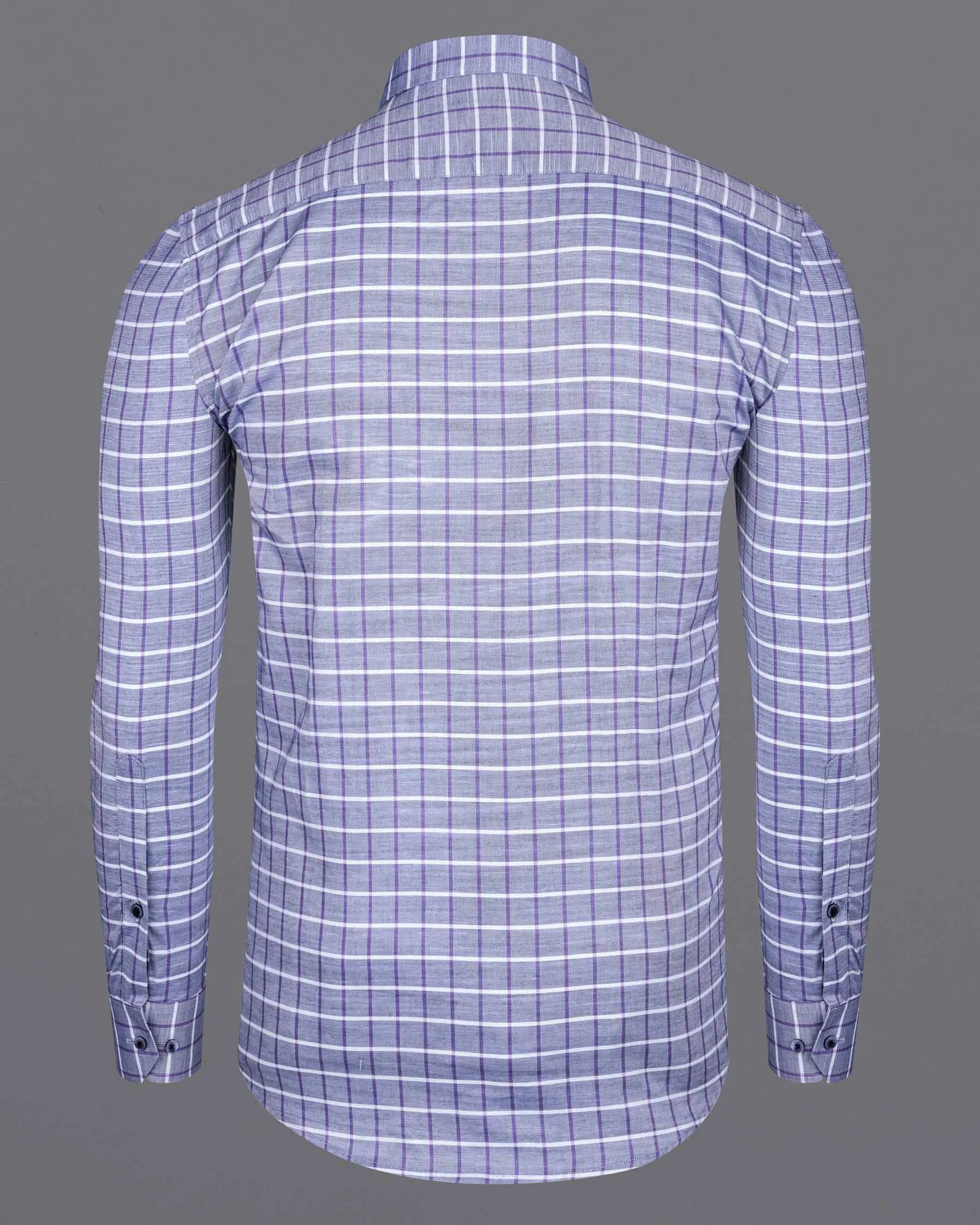 Ship Cove and Deluge Blue Checkered Royal Oxford Shirt