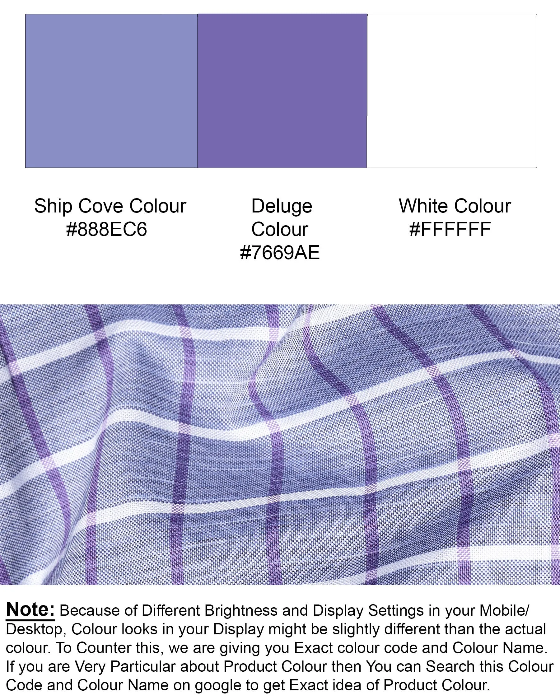 Ship Cove and Deluge Blue Checkered Royal Oxford Shirt