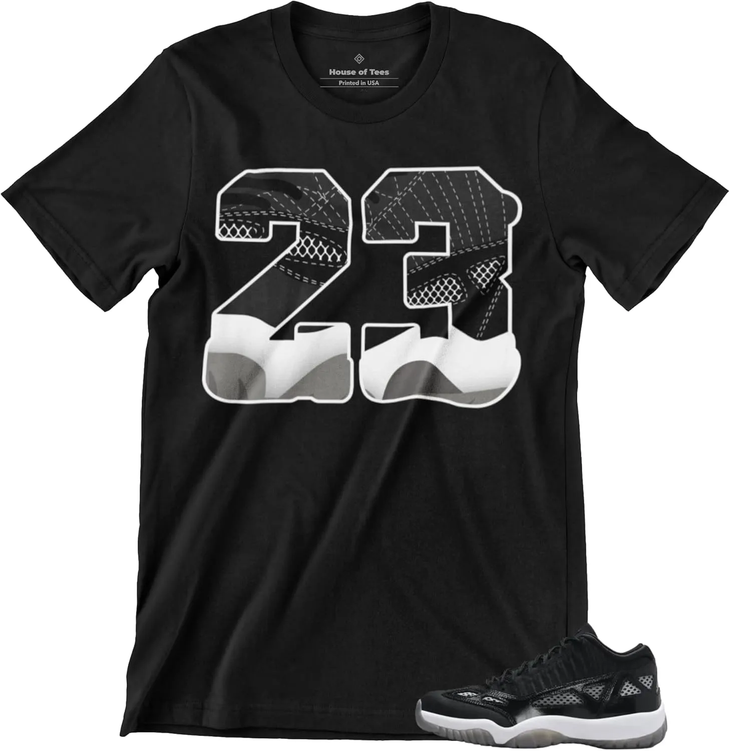 Shirt to Match Jordan 11 IE Black & White Men's Graphic Tee