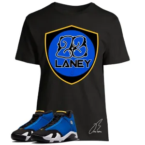 Shirt To Match Jordan Retro 14 Laney/Blue,23 Unisex Graphic Tee,Sneaker Match,Gift (XXL, Black)