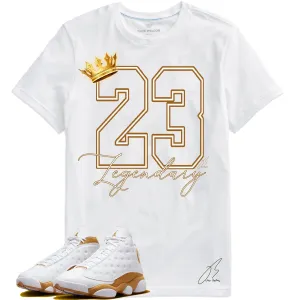 Shirt To Match Retro 13 Wheat/White,23 Unisex Sneaker Graphic Tee,Best Gift,Christmas Gift (XL, White)