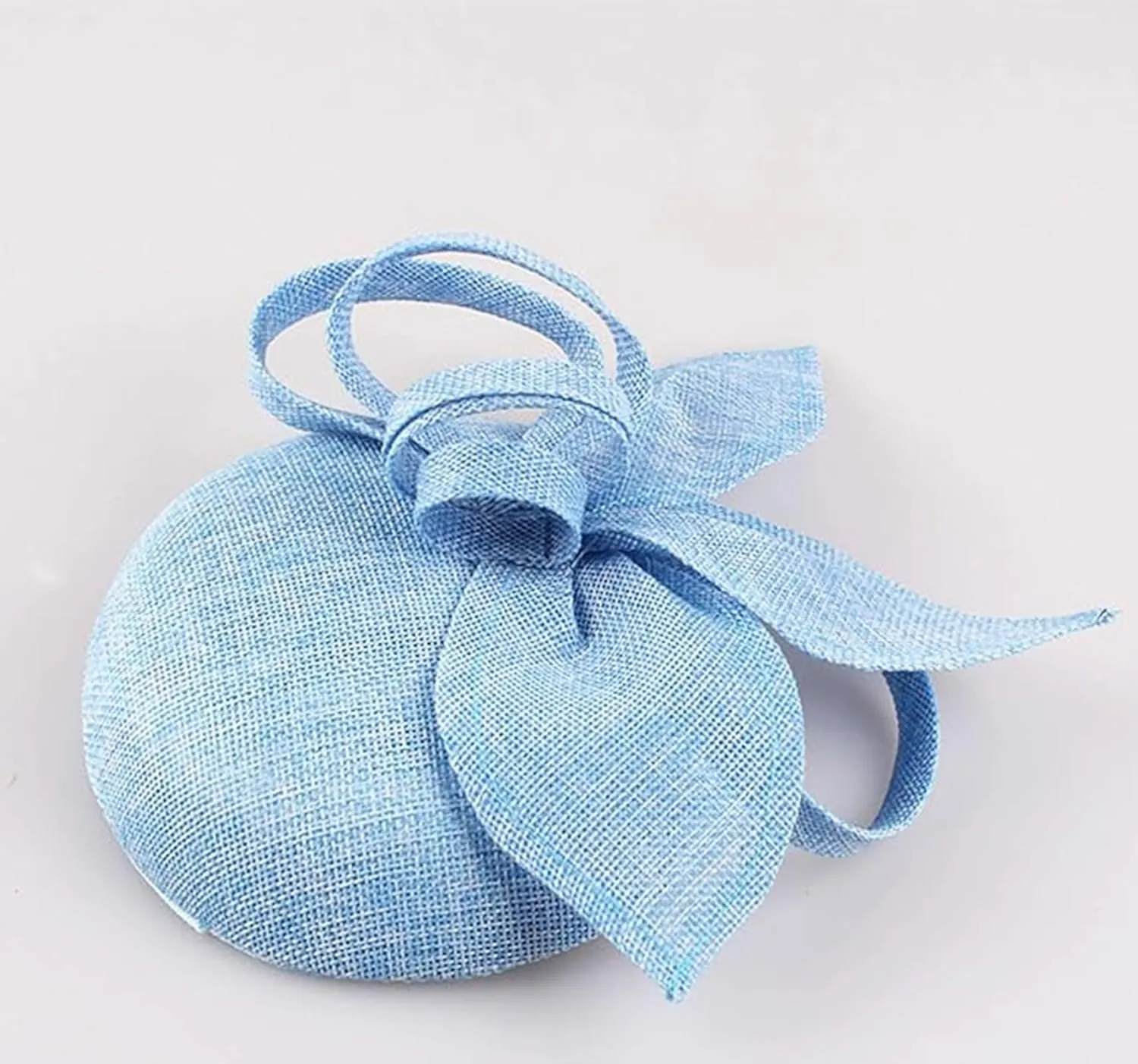 Sinamay Fascinator Hat Floral Feather Pillbox Derby Hats for Women Wedding Tea Party with Headband Clip
