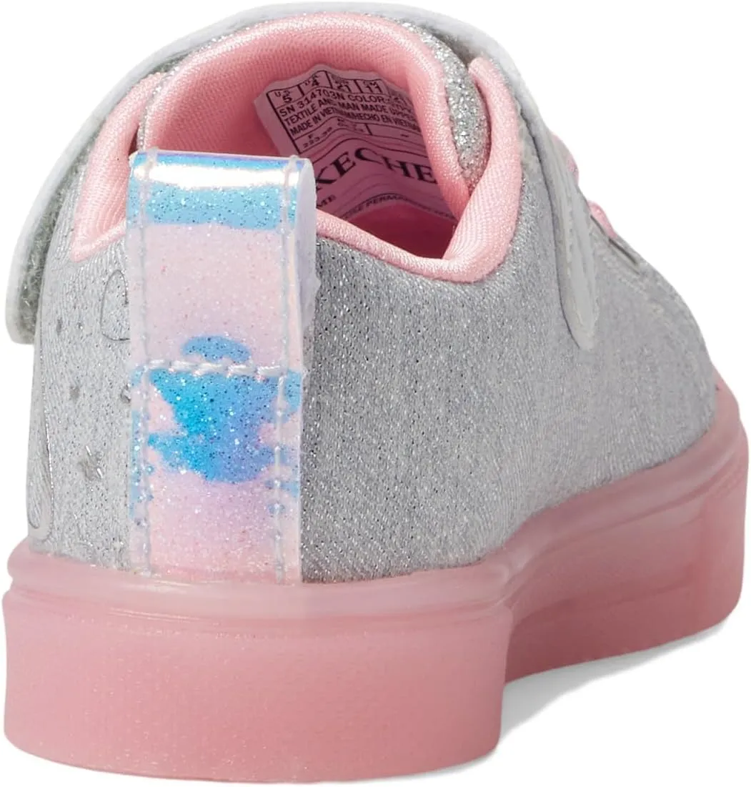 Skechers Girls' Twinkle Sparks ICE-Heather Sneaker