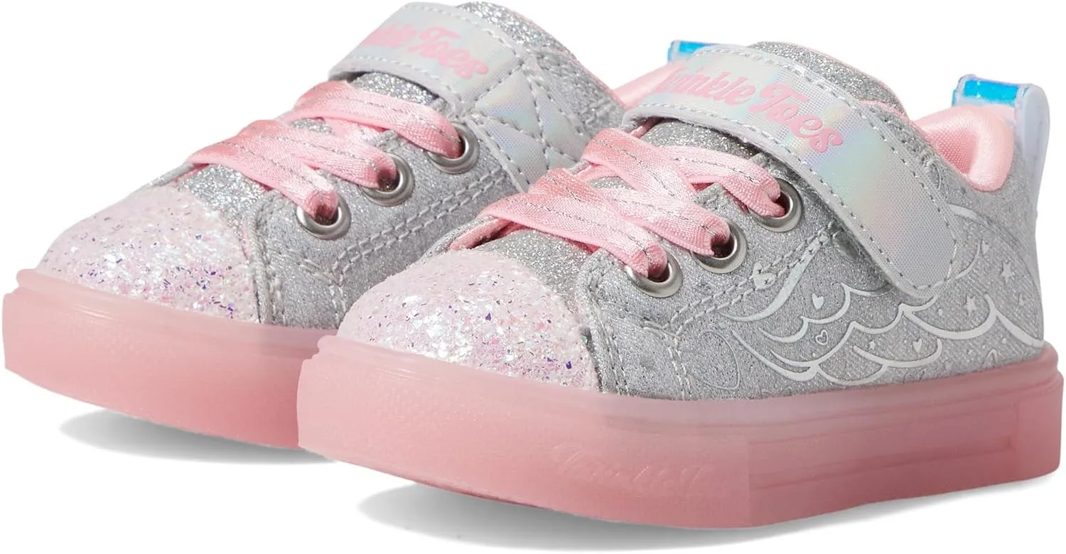 Skechers Girls' Twinkle Sparks ICE-Heather Sneaker