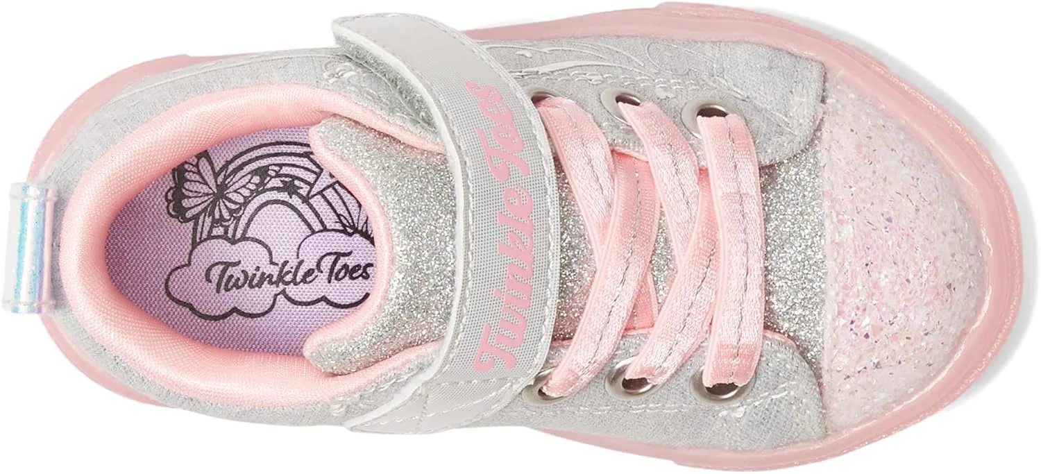 Skechers Girls' Twinkle Sparks ICE-Heather Sneaker