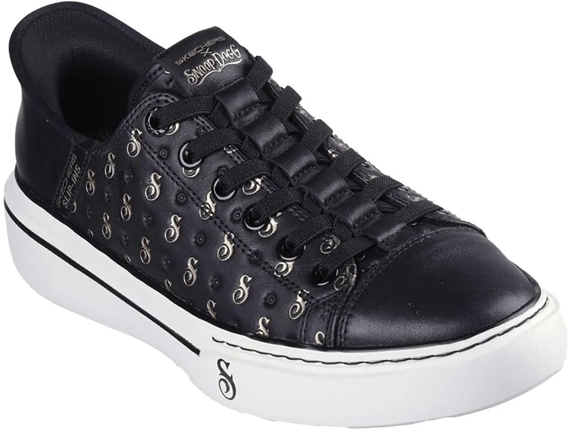 Skechers Men's Snoop One Dogg S-Print Black/Gold Low Top Sneaker Shoes 10.5