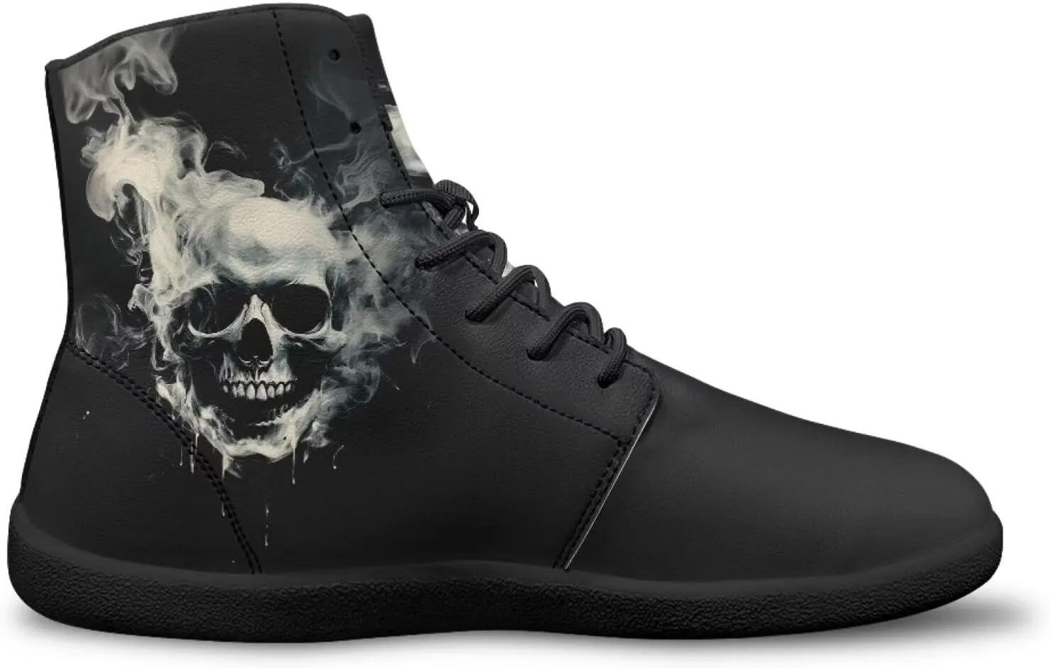 Skull High Top Basketball Barefoot Shoes for Men Women Casual Walking Work Shoes Running Sneakers