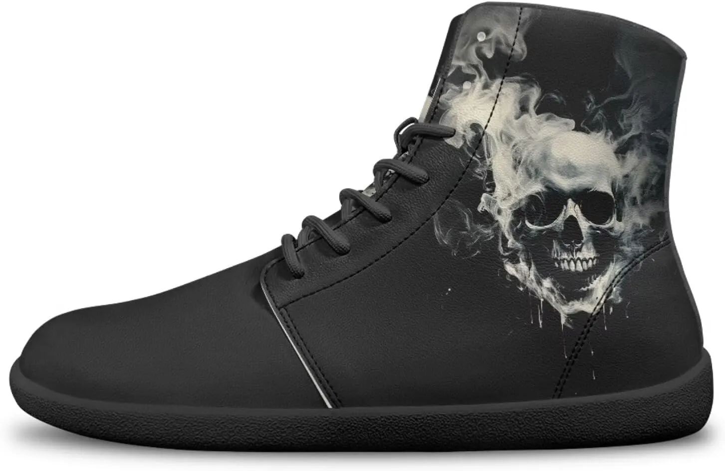 Skull High Top Basketball Barefoot Shoes for Men Women Casual Walking Work Shoes Running Sneakers