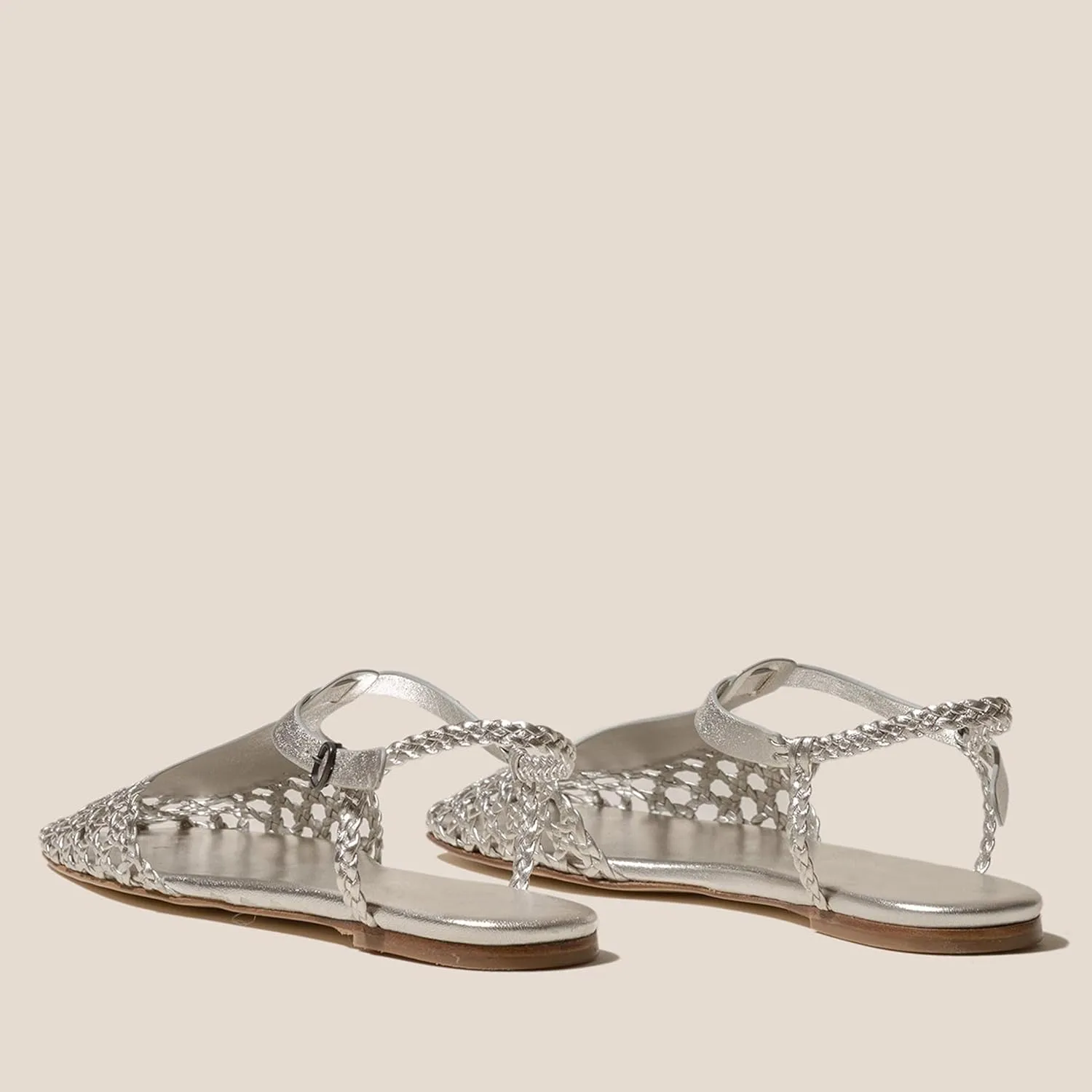Slingback Flats for Women Braided Sandals Dressy Woven Strappy Shoes, Breathable and Elegant Fashionable Design Highlighting Charm