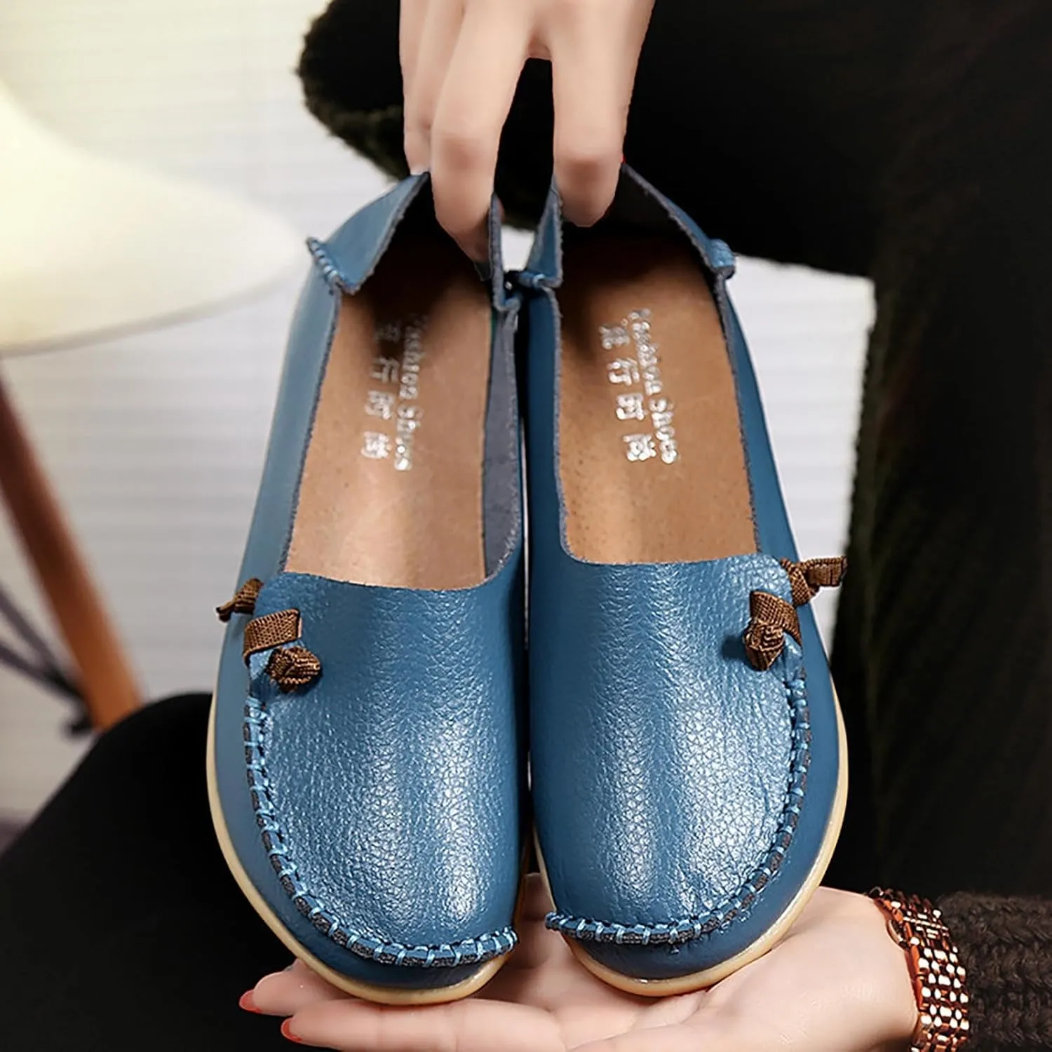 Slip On Shoes Women Women's Sneakers in White in Wide Width Loafers for Women 2024 Flat Heel Closed Toe Christmas Shoes Men Round Toe Flats Comfortable