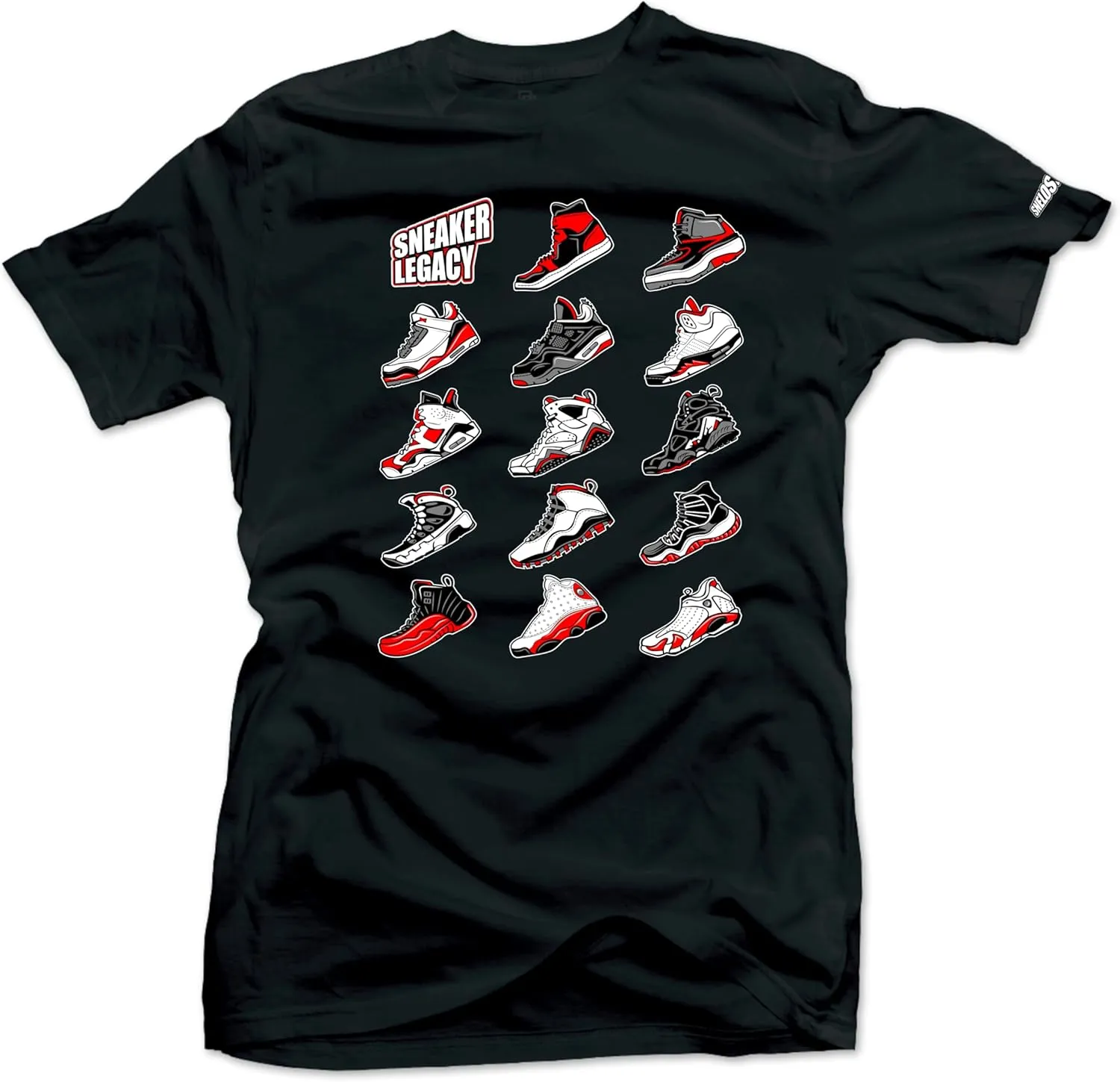 SNELOS Retro High Top Sneaker Tees - Premium Basketball T-Shirts for Men, Designed to Match Your Legacy Jordans & Celebrate