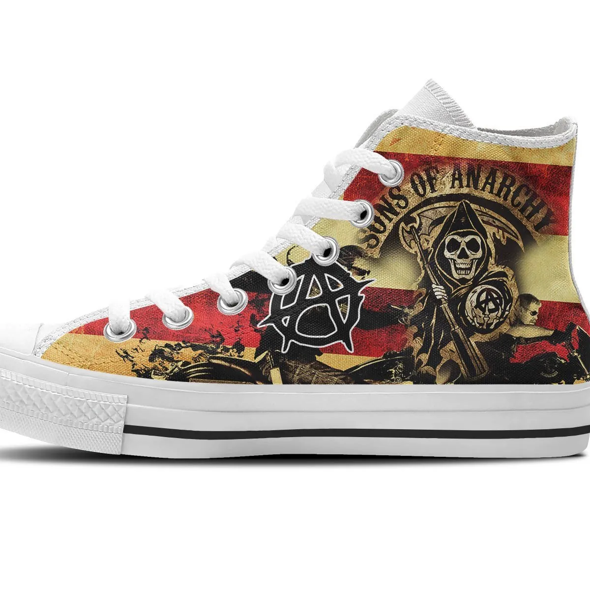 sons of anarchy ladies high top sneakers