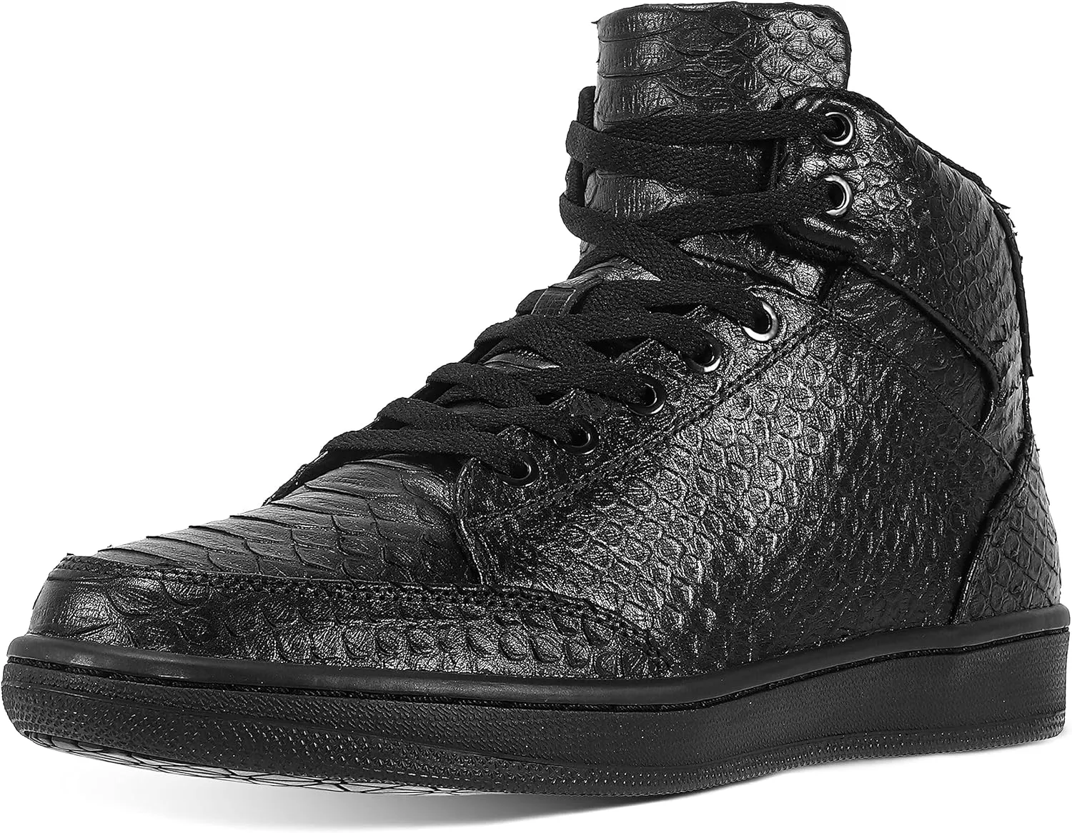 Soulsfeng Unisex Basketball Shoes Leather High Top Sneakers Comfortable Walking Skate Shoes
