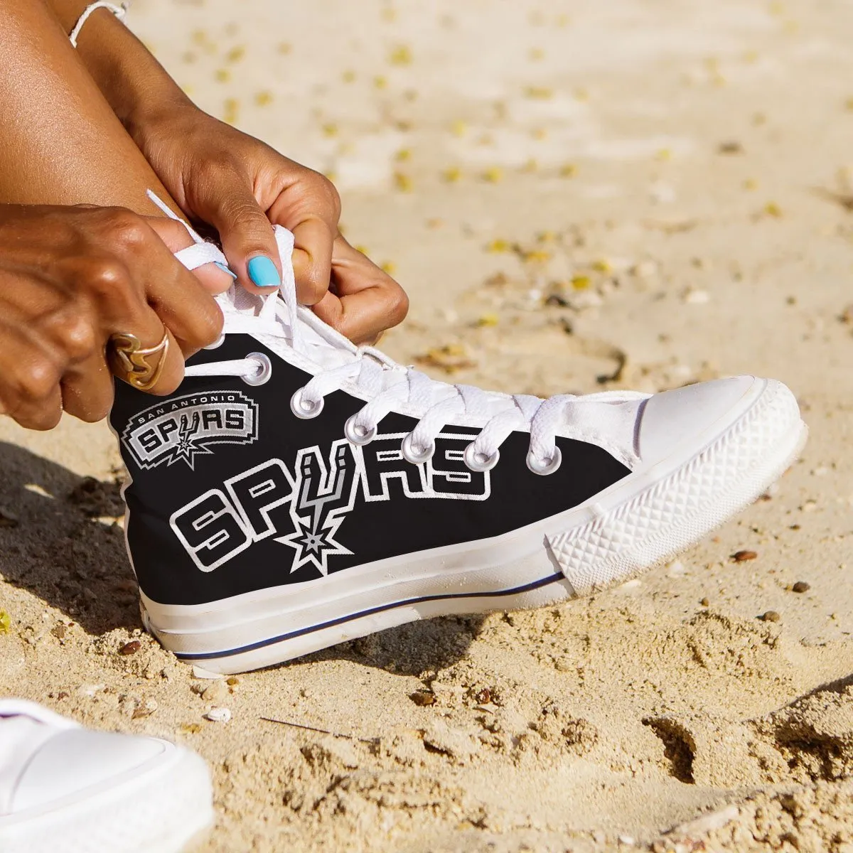 spurs new ladies high top sneakers