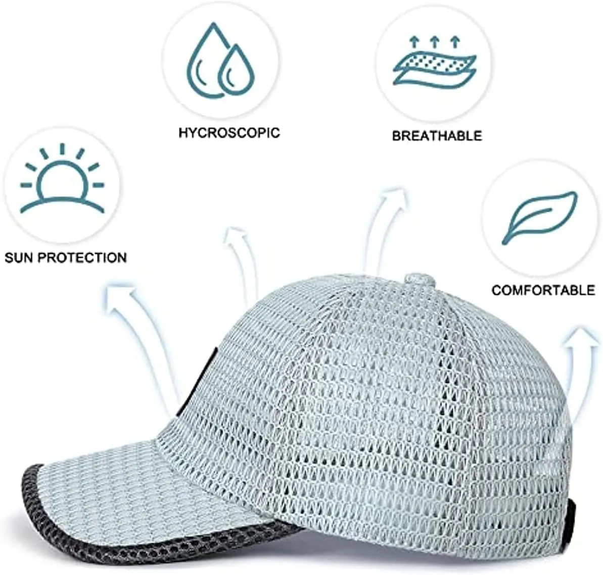 stablerice 4/6 Pieces Men's Mesh Flat Cap Breathable Summer Newsboy Hat for Men Ivy Cap Cabbie Flat Cap Boinas para Hombre