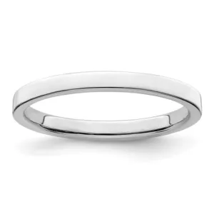 Sterling Silver 2mm Lightweight Flat Size 9 Band