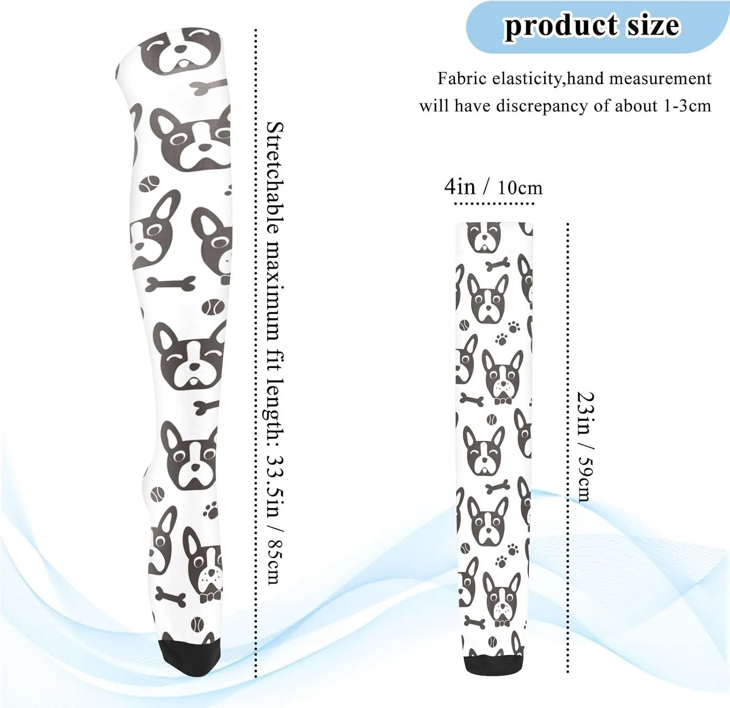 Sweet Dogs Women Thigh High Socks Warm Over the Knee Socks Long Knee High Boot Stockings Leg Warmer