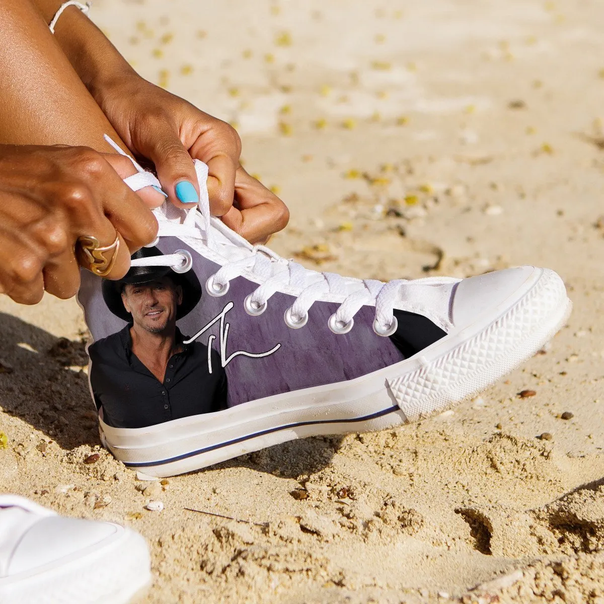 tim mcgraw ladies high top sneakers