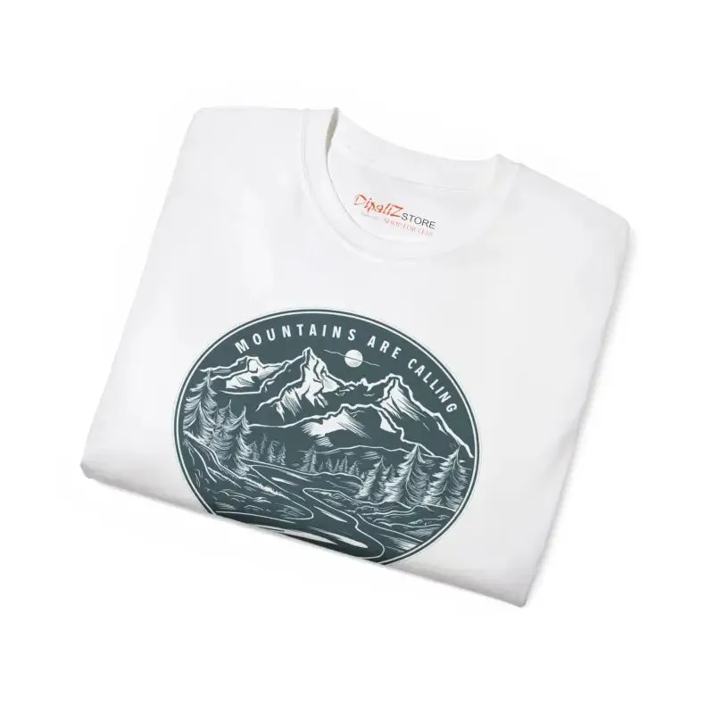 Trendy Mountains are Calling t Shirt for Outdoor Vibes