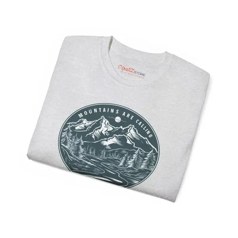 Trendy Mountains are Calling t Shirt for Outdoor Vibes