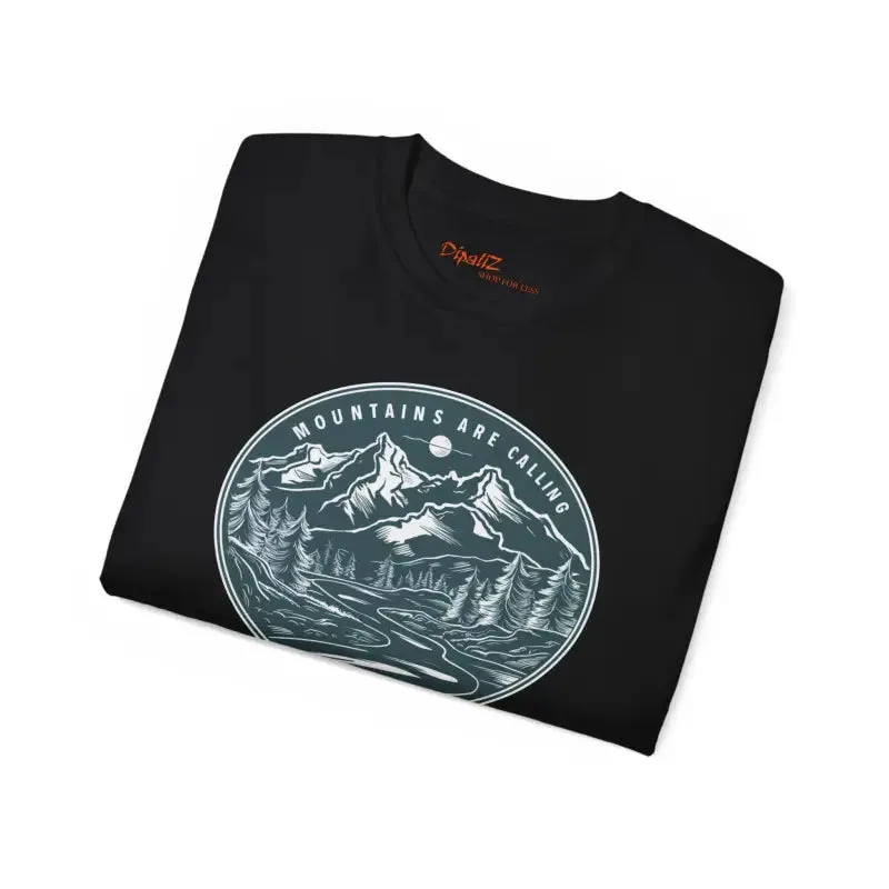Trendy Mountains are Calling t Shirt for Outdoor Vibes