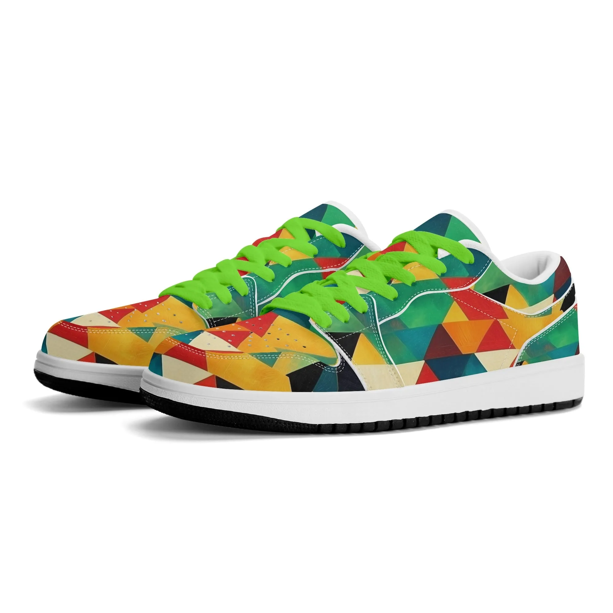 Triangle v7 Low Top Leder Sneaker für Damen