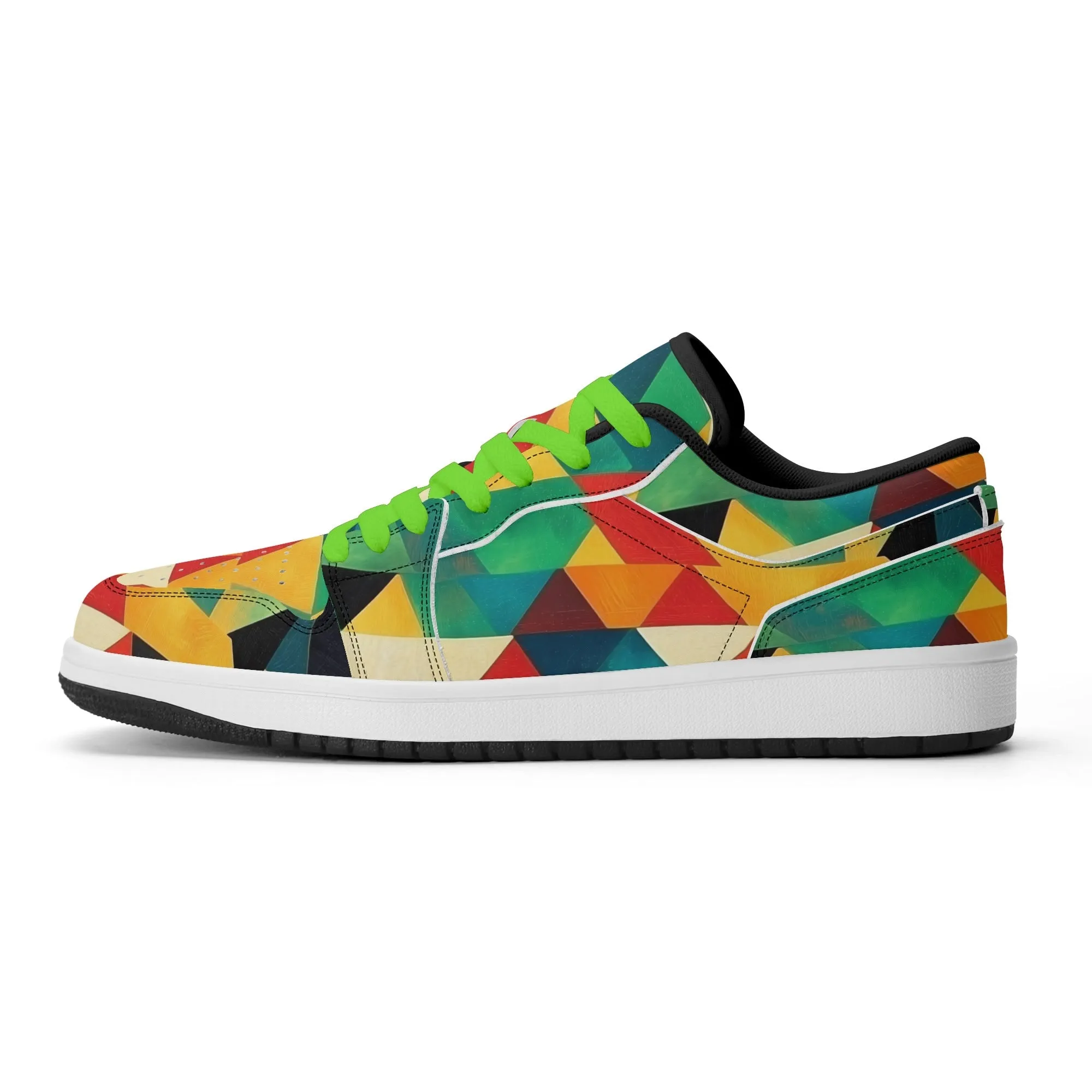 Triangle v7 Low Top Leder Sneaker für Damen