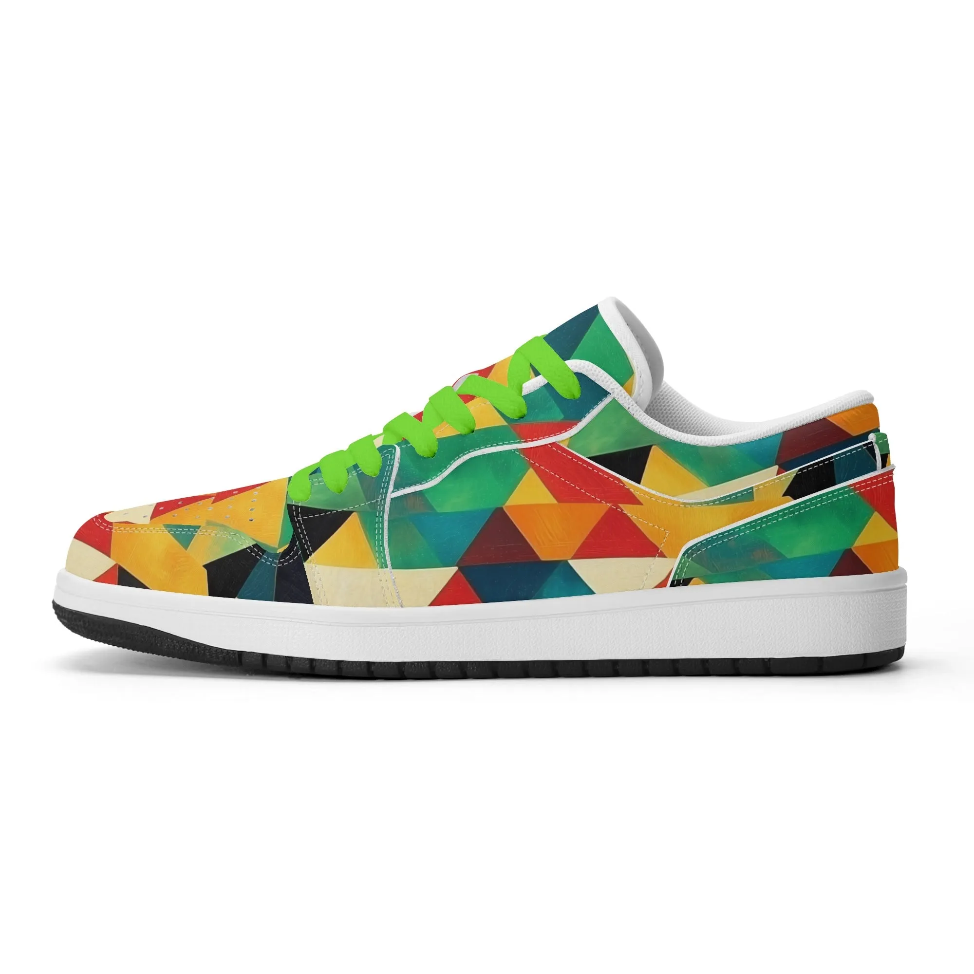 Triangle v7 Low Top Leder Sneaker für Damen