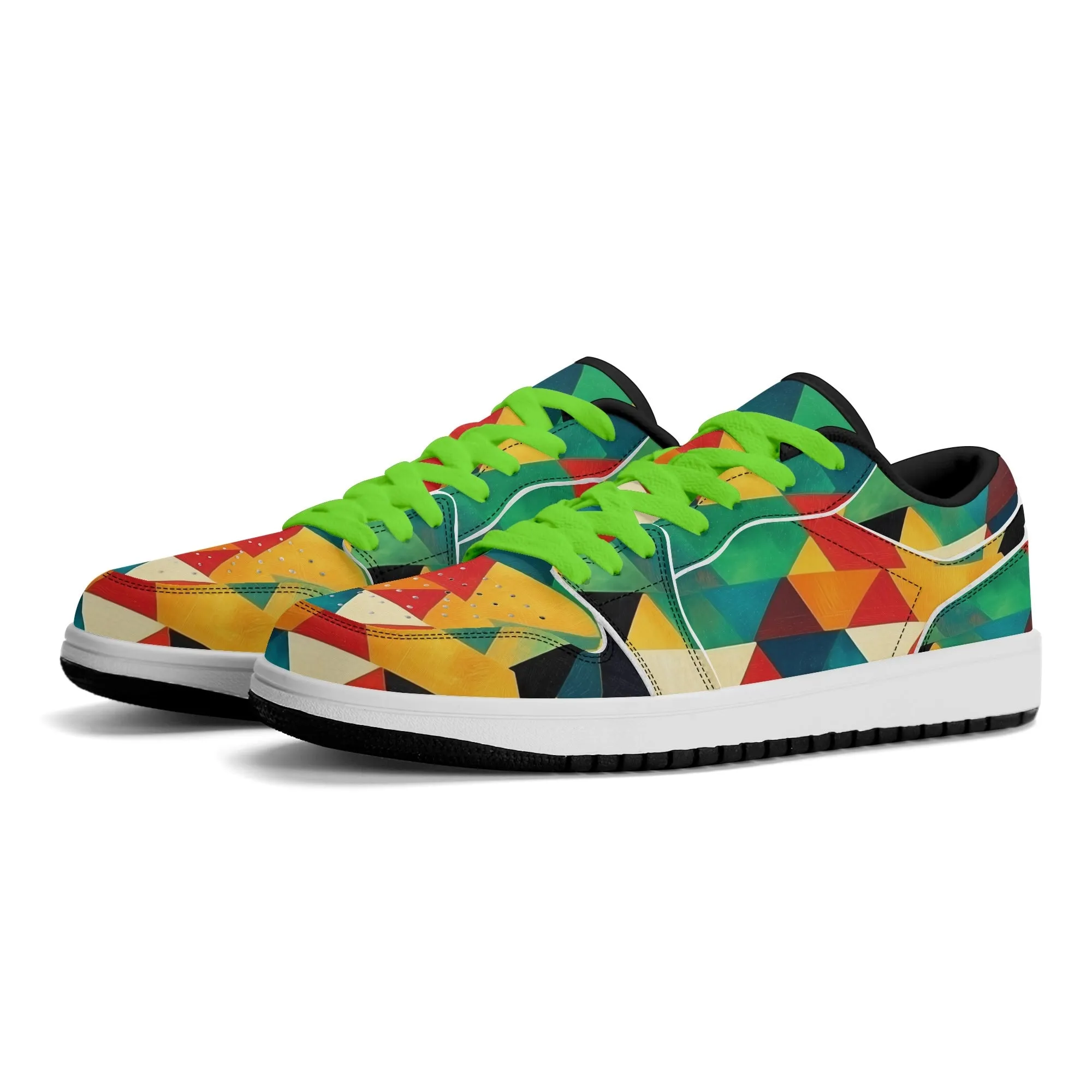 Triangle v7 Low Top Leder Sneaker für Damen